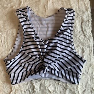 Shein twist stripped bikini top